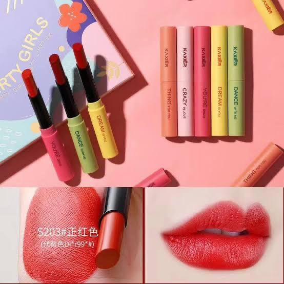 KAXIER Party Girls Misty Lipstick 5 Pcs Set