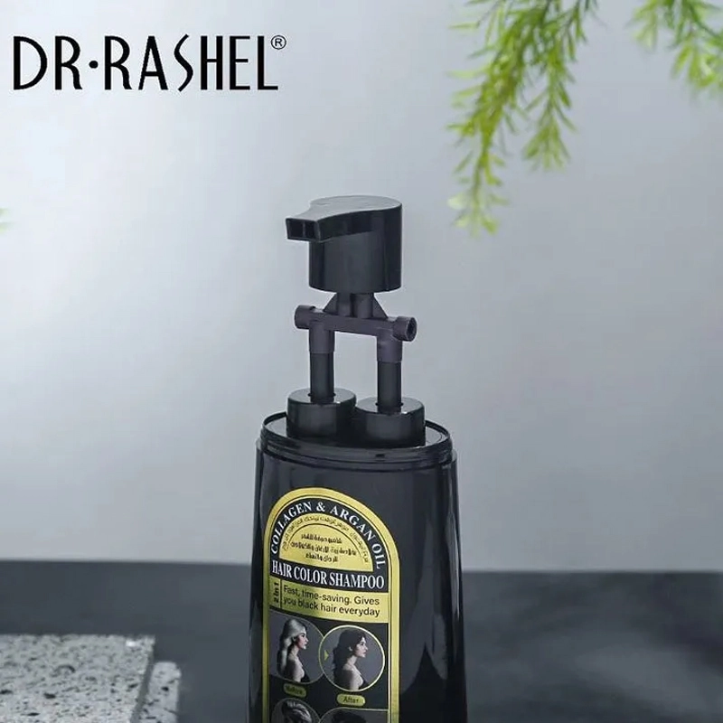 Dr Rashel Hair Color Shampoo With Collagen And Argan Oil Natural Black