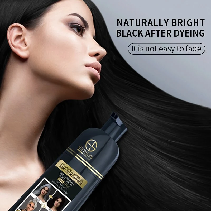 Estelin Hair Color Shampoo Natural Black